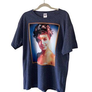 Jerzees Mens Tee Shirt Size Large Blue Laura Palmer Crew Neck Short Sleeve